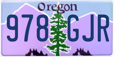 OR license plate 978GJR