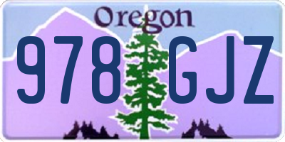 OR license plate 978GJZ