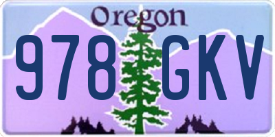 OR license plate 978GKV