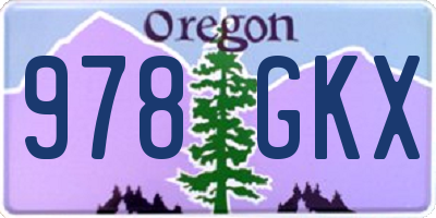 OR license plate 978GKX