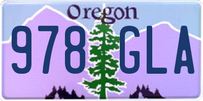 OR license plate 978GLA