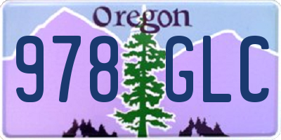 OR license plate 978GLC