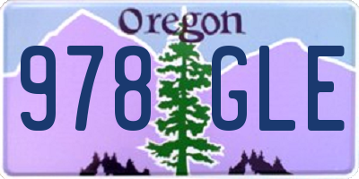 OR license plate 978GLE
