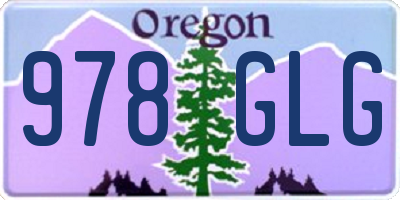 OR license plate 978GLG