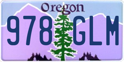 OR license plate 978GLM