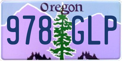 OR license plate 978GLP