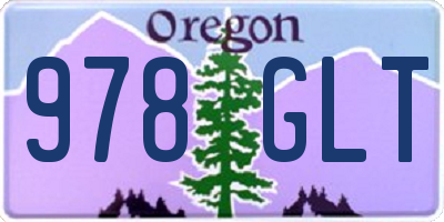OR license plate 978GLT
