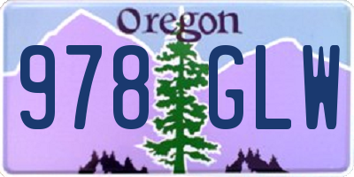 OR license plate 978GLW