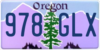 OR license plate 978GLX