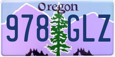 OR license plate 978GLZ