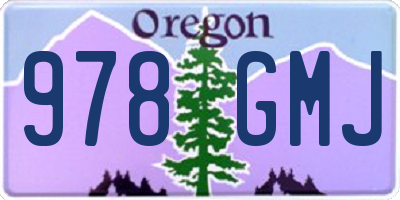 OR license plate 978GMJ