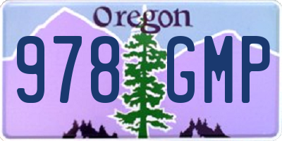 OR license plate 978GMP