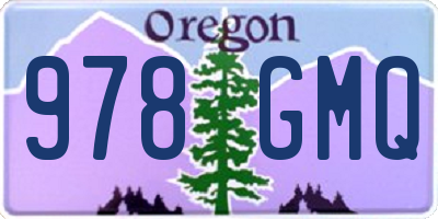 OR license plate 978GMQ