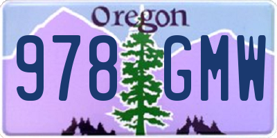 OR license plate 978GMW