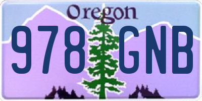 OR license plate 978GNB
