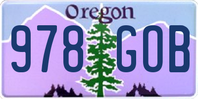 OR license plate 978GOB
