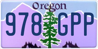 OR license plate 978GPP