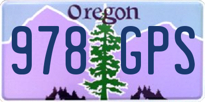 OR license plate 978GPS