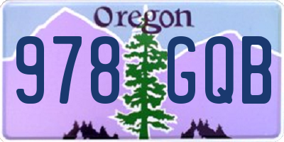OR license plate 978GQB