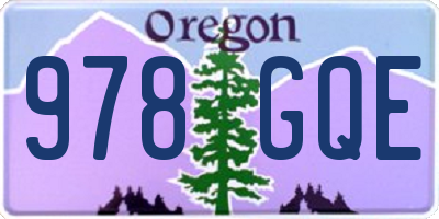 OR license plate 978GQE