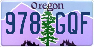 OR license plate 978GQF