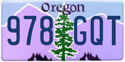 OR license plate 978GQT