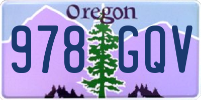 OR license plate 978GQV