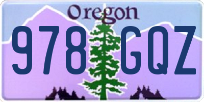 OR license plate 978GQZ