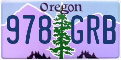 OR license plate 978GRB