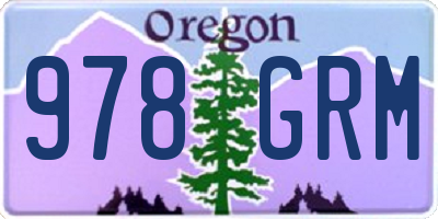 OR license plate 978GRM