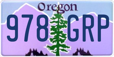 OR license plate 978GRP