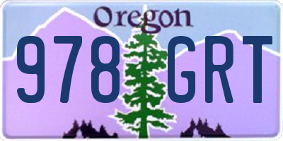 OR license plate 978GRT