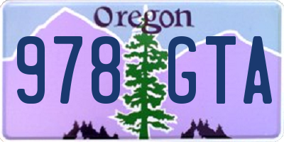 OR license plate 978GTA