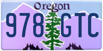 OR license plate 978GTC