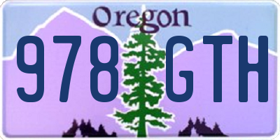 OR license plate 978GTH