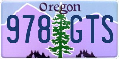 OR license plate 978GTS