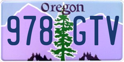 OR license plate 978GTV