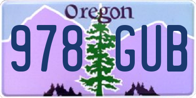 OR license plate 978GUB