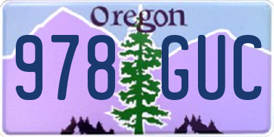 OR license plate 978GUC