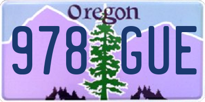 OR license plate 978GUE