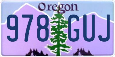 OR license plate 978GUJ