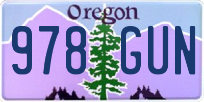 OR license plate 978GUN