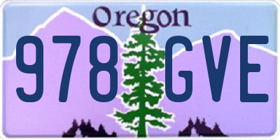 OR license plate 978GVE