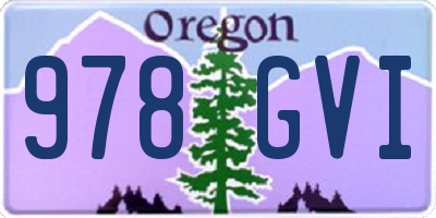 OR license plate 978GVI