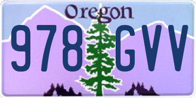 OR license plate 978GVV