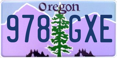 OR license plate 978GXE