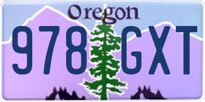OR license plate 978GXT