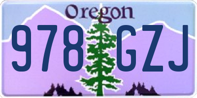 OR license plate 978GZJ