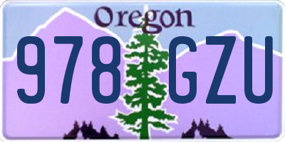 OR license plate 978GZU