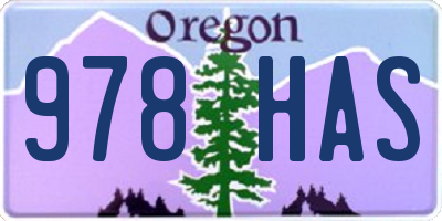 OR license plate 978HAS